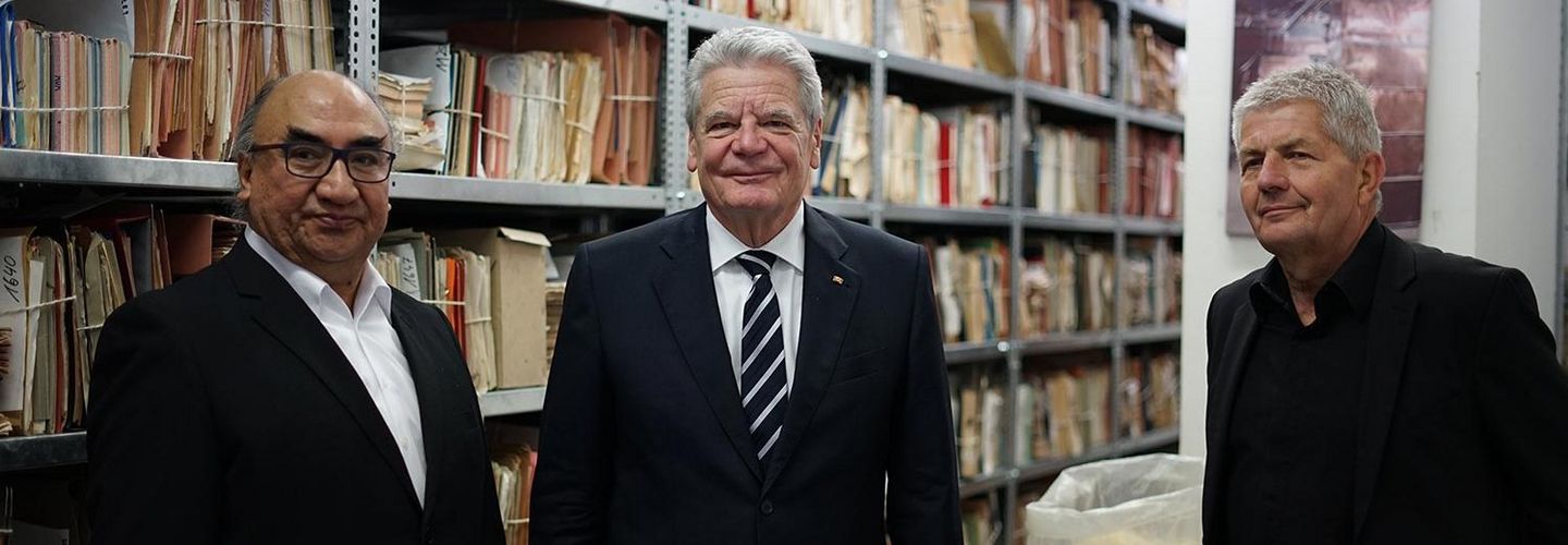 Besuch von Bundespräsident Joachim Gauck im Stasi-Unterlagen-Archiv