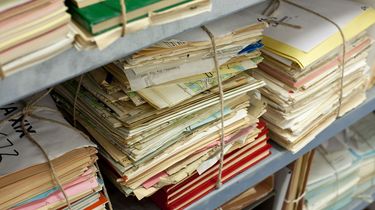 Aktenbündel im Stasi-Unterlagen-Archiv Berlin