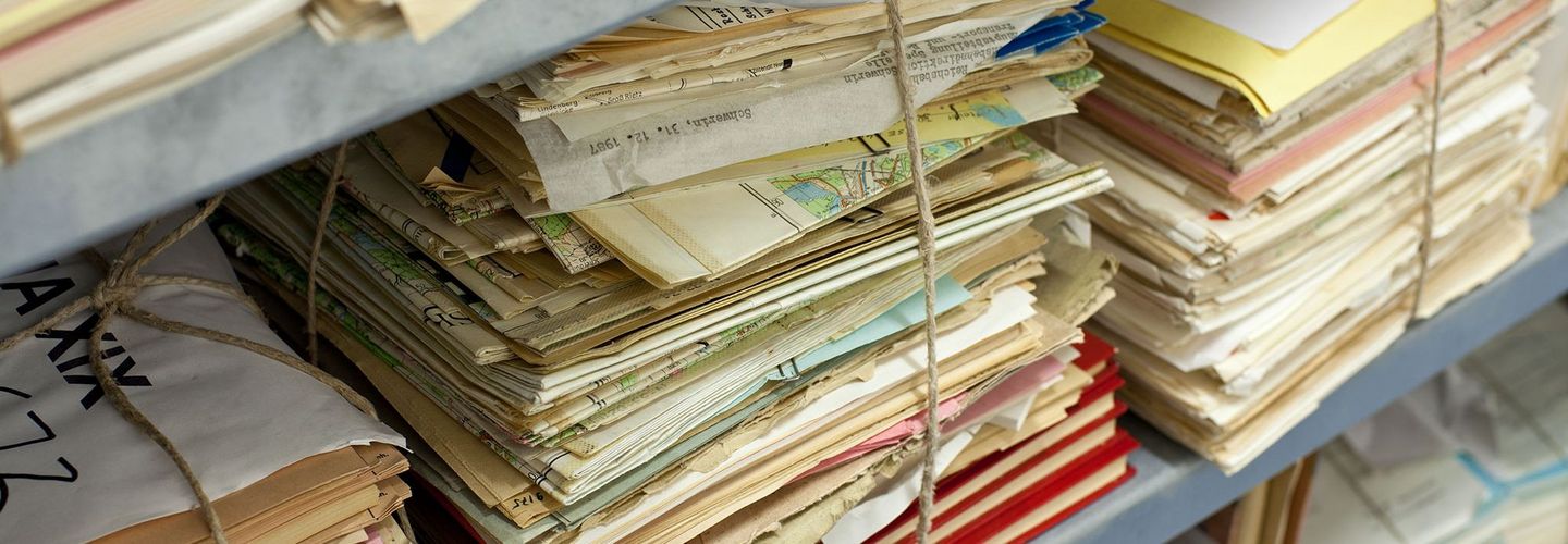 Aktenbündel im Stasi-Unterlagen-Archiv Berlin