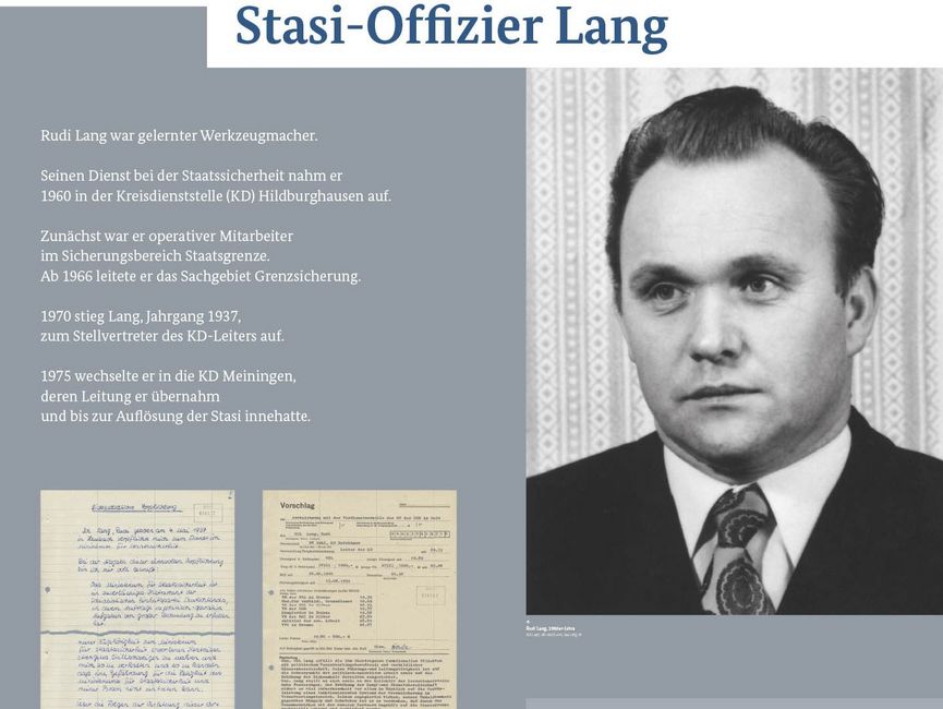 Ausstellungsmodul 42 "Stasi-Offizier Lang"