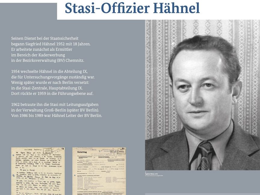 Ausstellungsmodul 85 "Stasi-Offizier Hähnel"