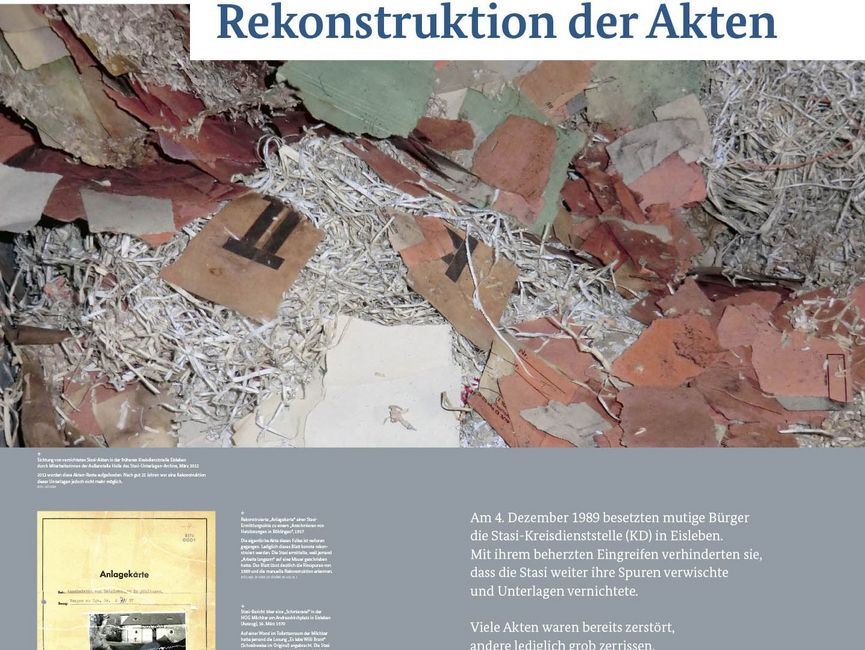 Ausstellungsmodul 61 "Rekonstruktion der Akten"