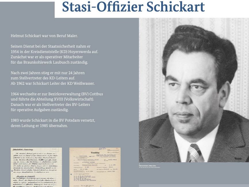 Ausstellungsmodul 53 "Stasi-Offizier Schickart"