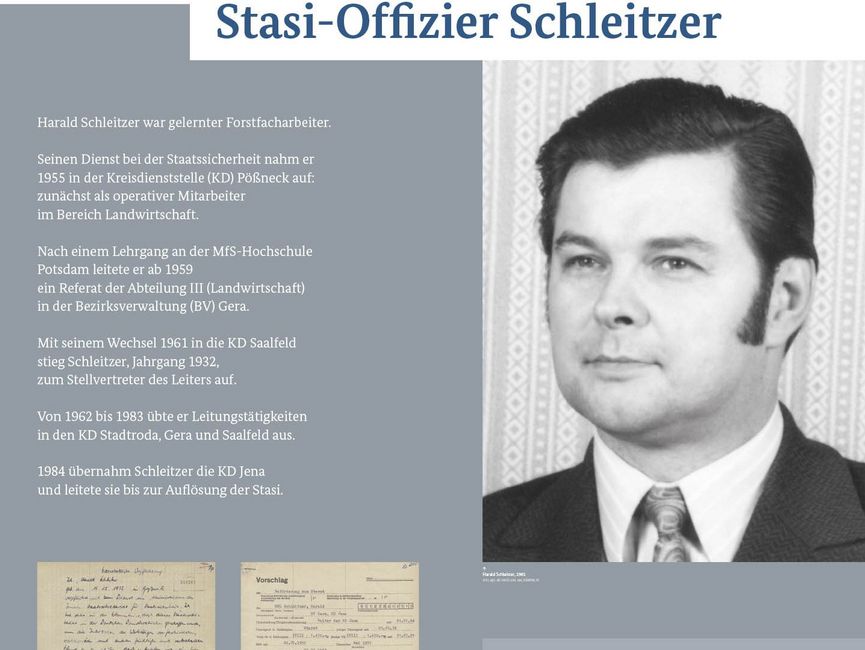 Ausstellungsmodul 40 "Stasi-Offizier Schleitzer"