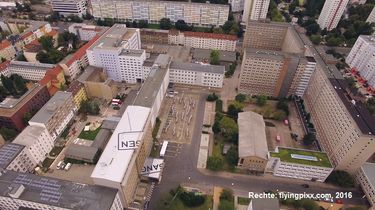 Eine Luftaufnahme der ehemaligen Stasi-Zentrale in Lichtenberg.