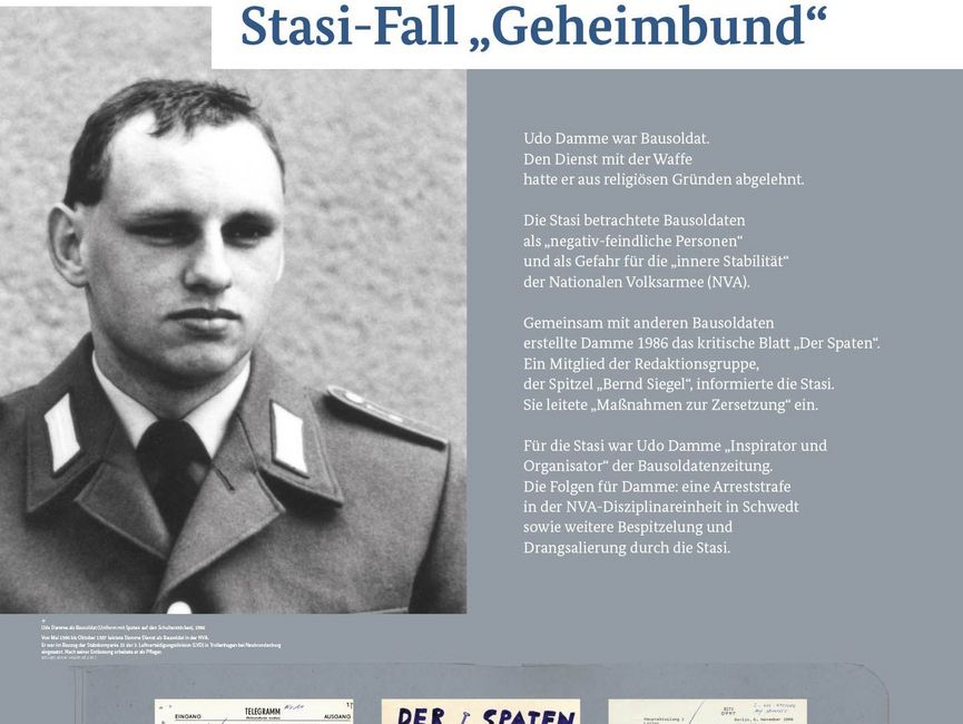 Ausstellungsmodul 78 "Stasi-Fall Geheimbund"