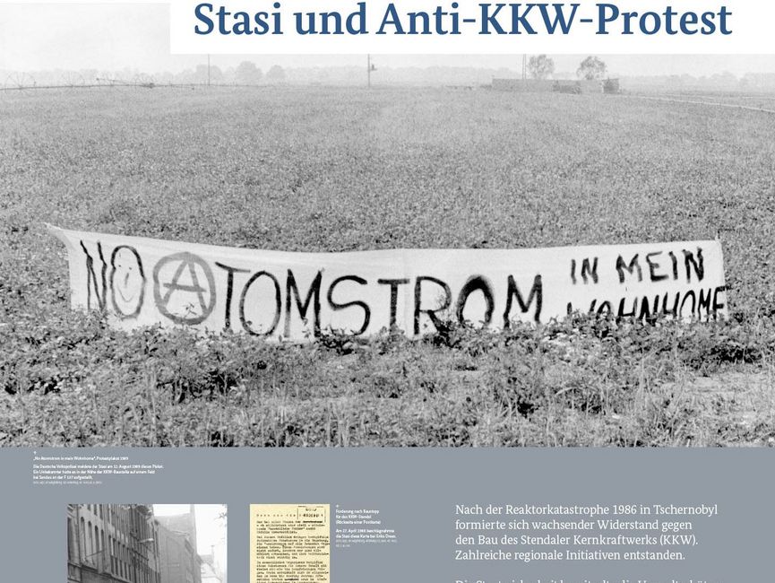 Ausstellungsmodul 93 "Stasi und Anti-KKW-Protest"