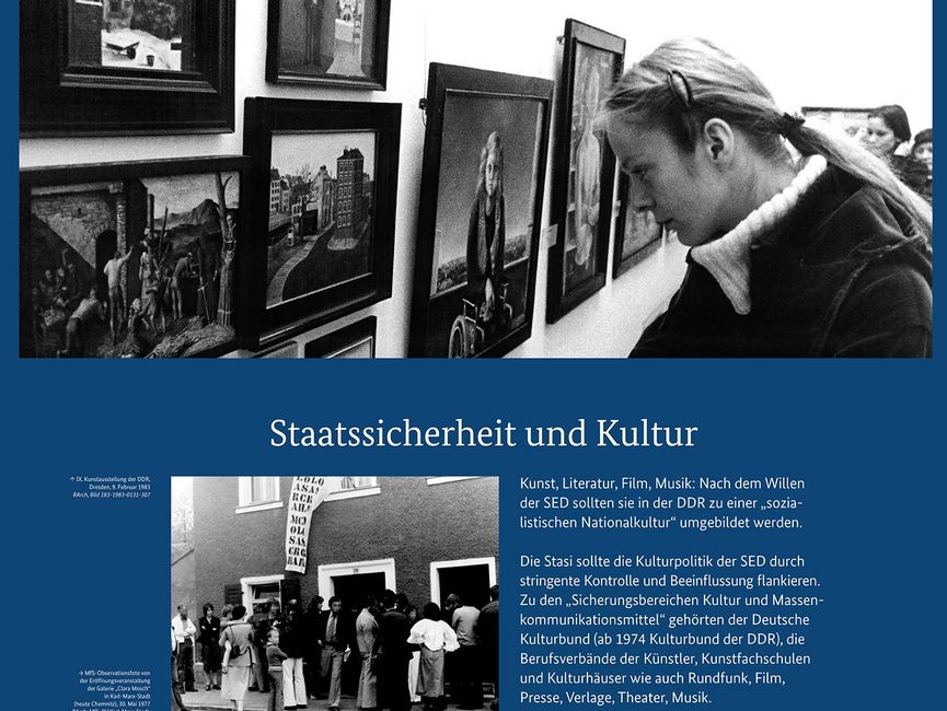 Ausstellungsmodul 5 "Staatssicherheit und Kultur" 