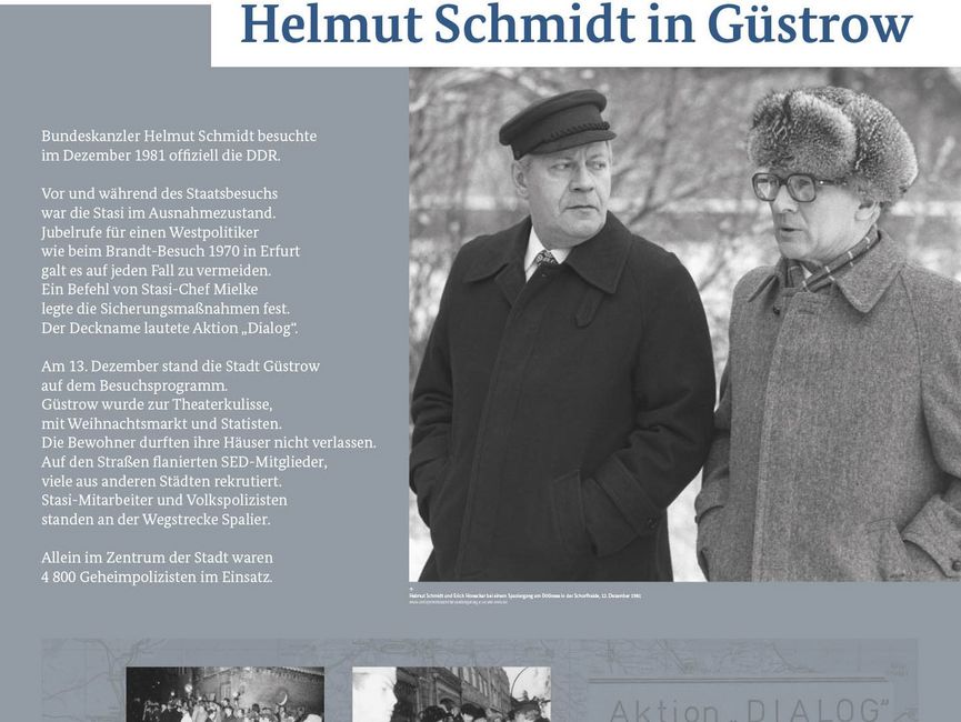 Ausstellungsmodul 13 "Helmut Schmidt in Güstrow"