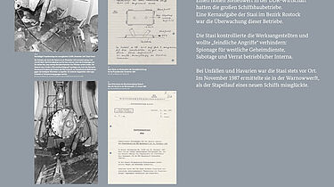 Ausstellungsmodul 107 'Stasi und Werften'