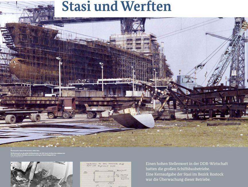 Ausstellungsmodul 107 "Stasi und Werften"