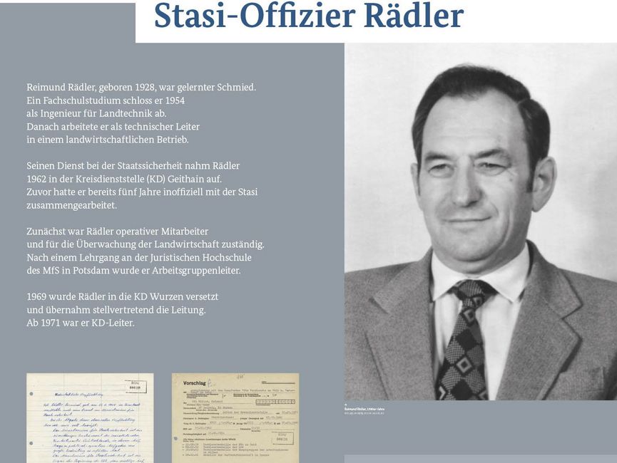 Ausstellungsmodul 20 "Stasi-Offizier Rädler"