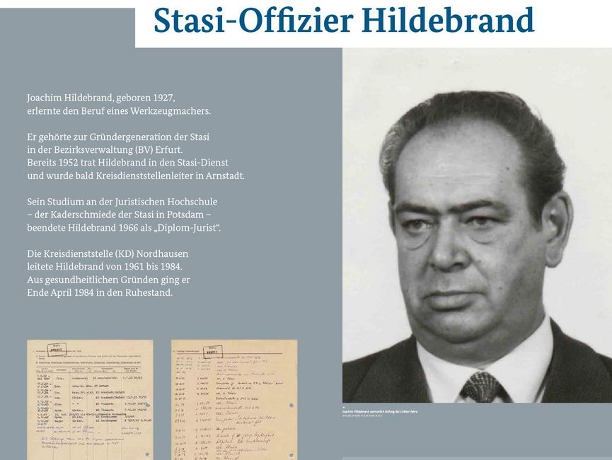 Ausstellungsmodul 131 "Stasi-Offizier Hildebrand"