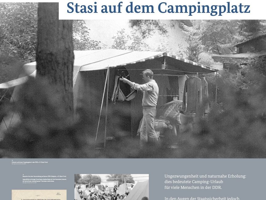Ausstellungsmodul 108 "Stasi auf dem Campingplatz"