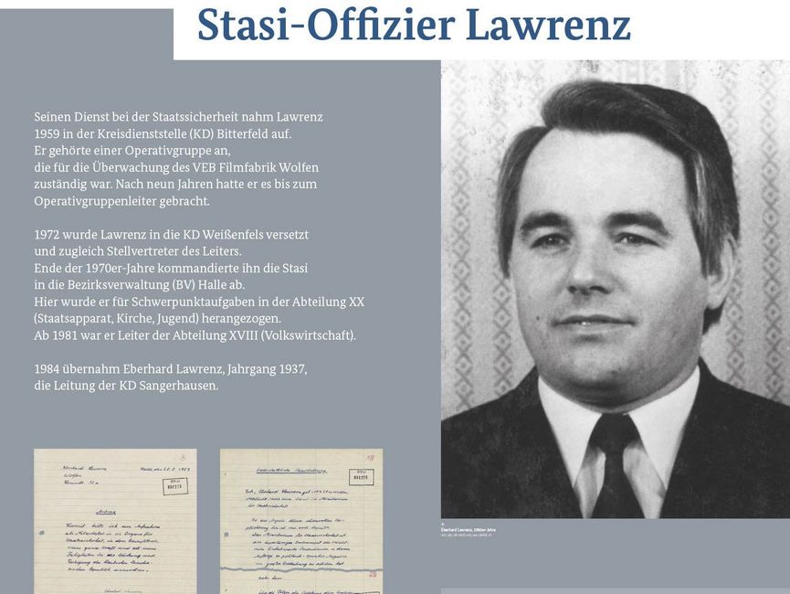 Ausstellungsmodul 23 "Stasi-Offizier Lawrenz"