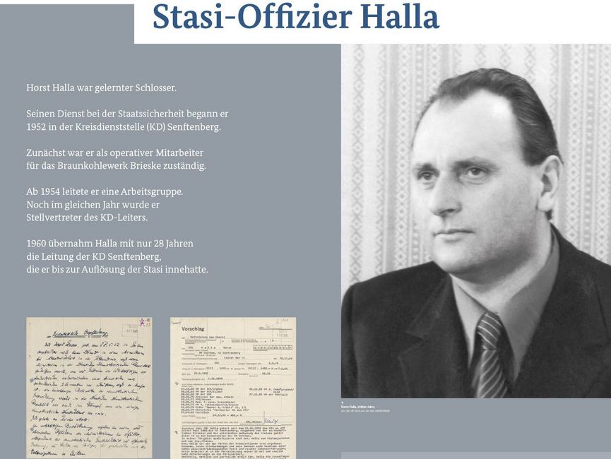 Ausstellungsmodul 46 "Stasi-Offizier Halla"