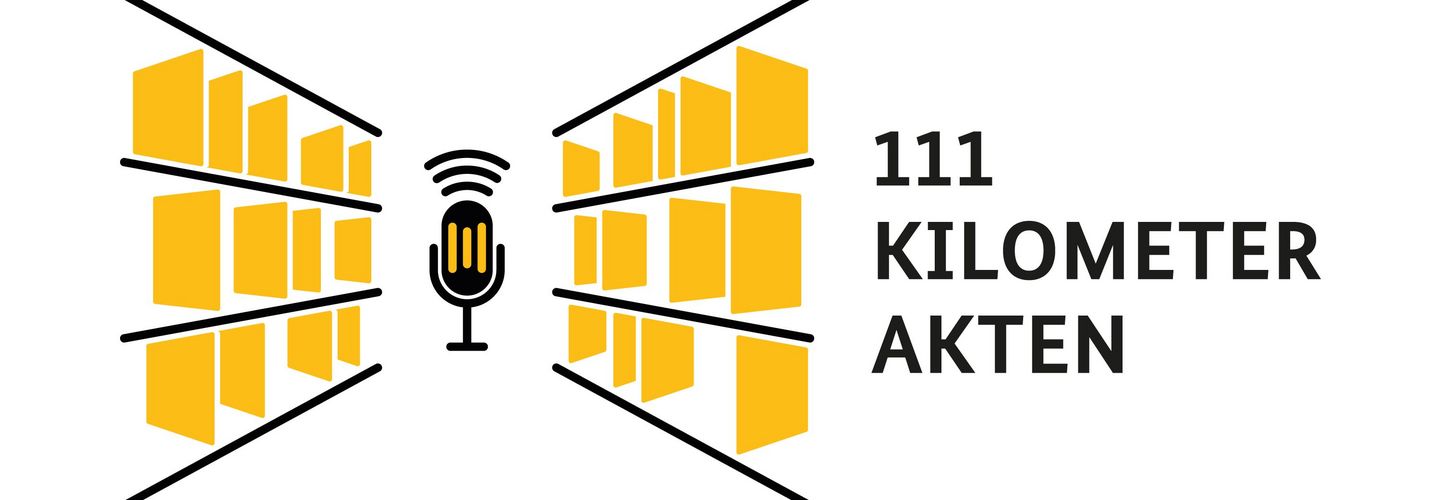 Logo 111 km Akten, Podcast des BStU
