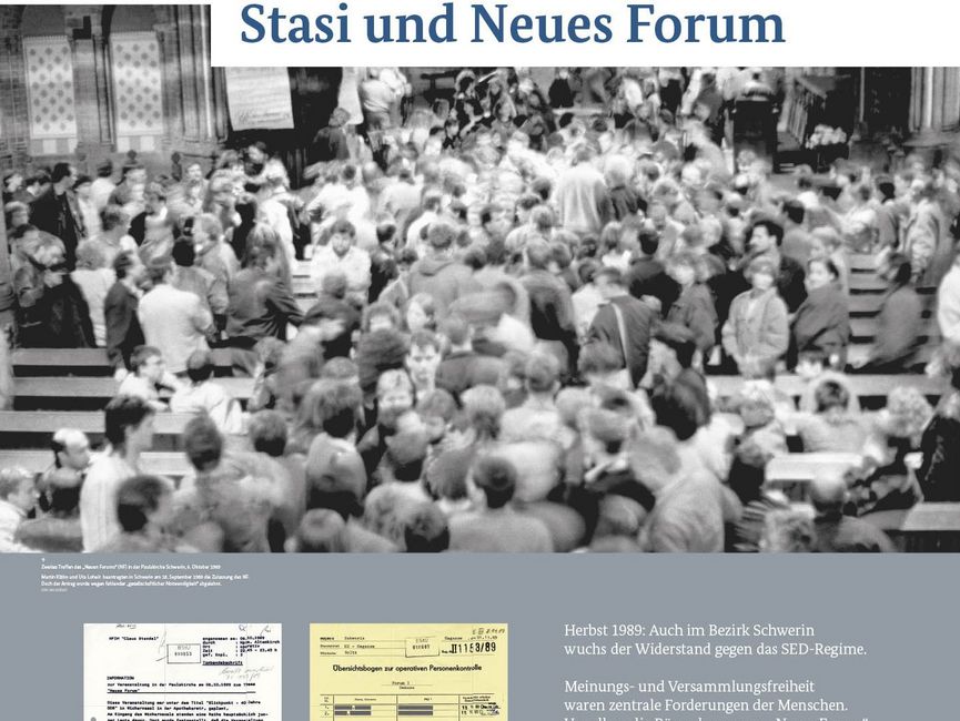 Ausstellungsmodul 92 "Stasi und Neues Forum"