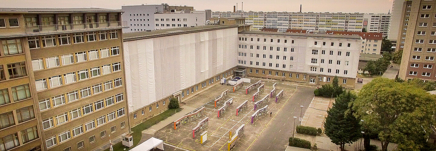 Luftaufnahme der 'Stasi-Zentrale. Campus für Demokratie'