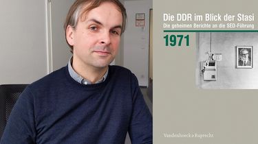 Dr. Ronny Heidenreich (links) und das Cover der Publikation 'Die DDR im Blick der Stasi - 1971'
