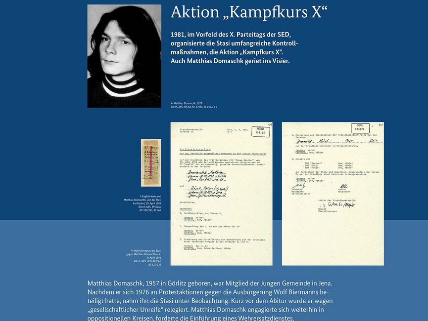 Ausstellungsmodul 11 "Aktion Kampfkurs X"