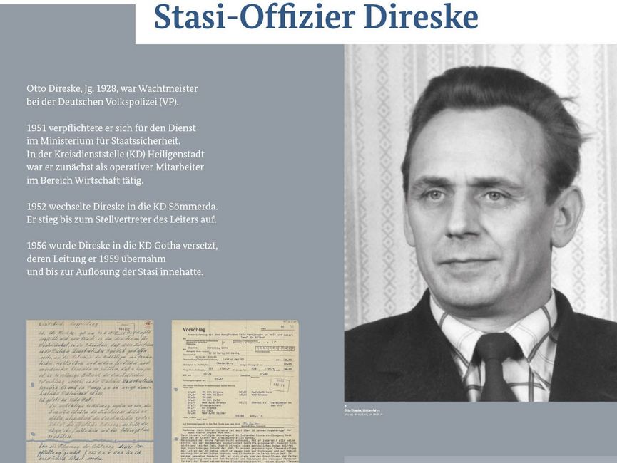 Ausstellungsmodul 41 "Stasi-Offizier Direske"