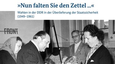 Buchcover der Publikation ''Nun falten Sie den Zettel...' Wahlen in der DDR in der Überlieferung der Staatssicherheit (1949-1961)'