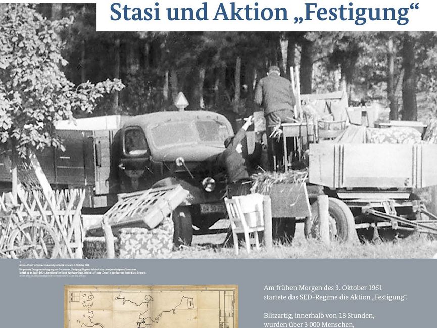 Ausstellungsmodul 111 "Stasi und Aktion Festigung"