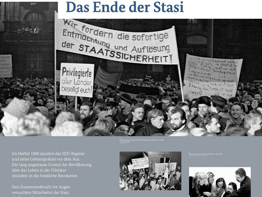 Ausstellungsmodul 9 "Das Ende der Stasi"