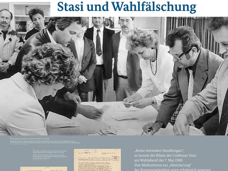 Ausstellungsmodul 125 "Stasi und Wahlfälschung"