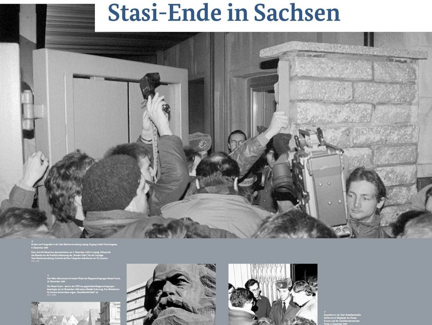 Ausstellungsmodul 19 "Stasi-Ende in Sachsen"