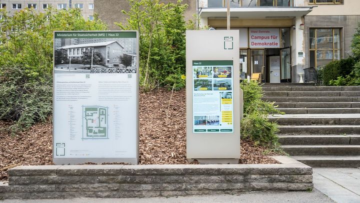 Das neue Informations- und Leitsystem in der Stasi-Zentrale. Campus für Demokratie