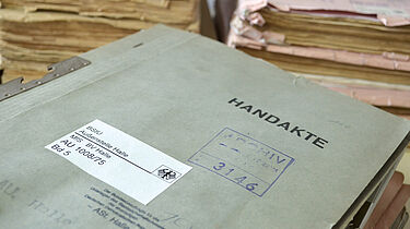 Akte aus dem Bestand des Stasi-Unterlagen-Archivs Halle