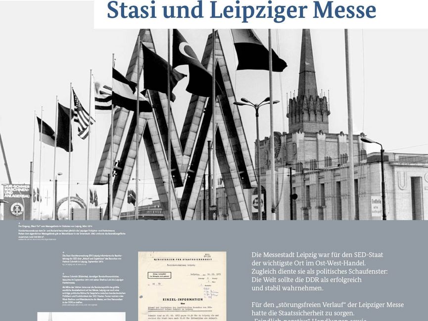 Ausstellungsmodul 62 "Stasi und Leipziger Messe"