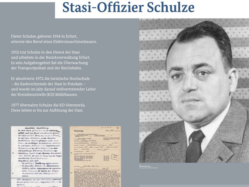 Ausstellungsmodul 129 "Stasi-Offizier Schulze"