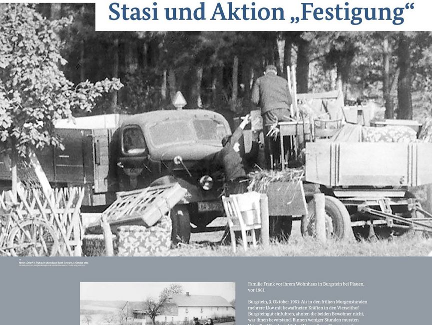 Ausstellungsmodul 112 "Stasi und Aktion Festigung"