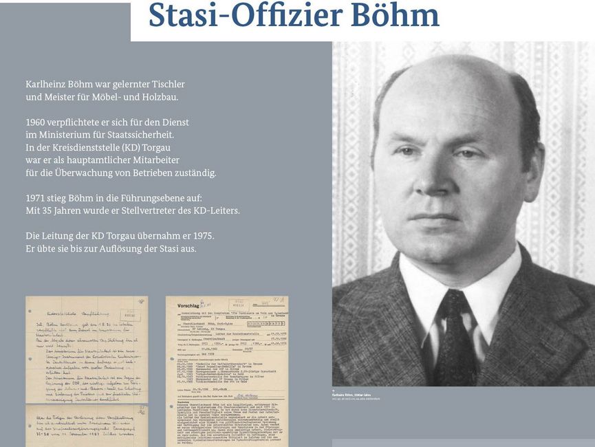 Ausstellungsmodul 115 "Stasi-Offizier Böhm"
