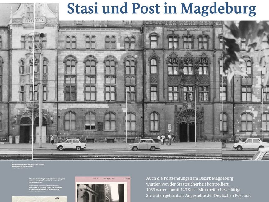 Ausstellungsmodul 120 "Stasi und Post in Magdeburg"