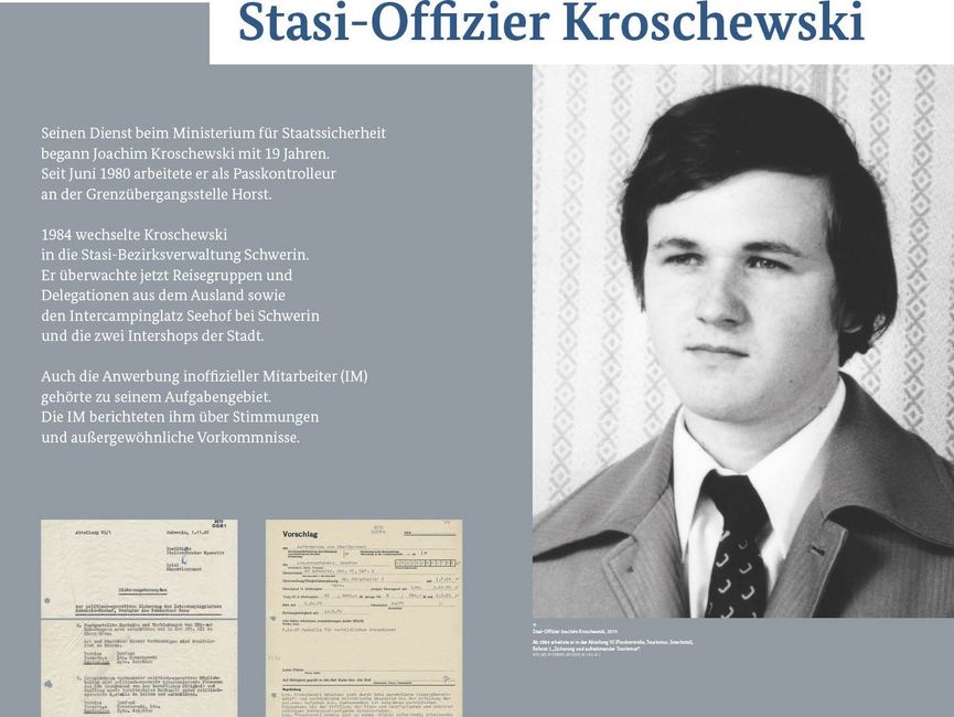 Ausstellungsmodul 110 "Stasi-Offizier Kroschewski"