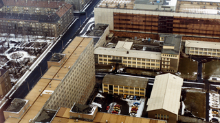 Luftbildaufnahme der Stasi-Zentrale