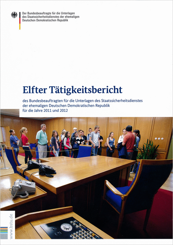 Titelblatt des elften Tätigkeitsberichts der BStU
